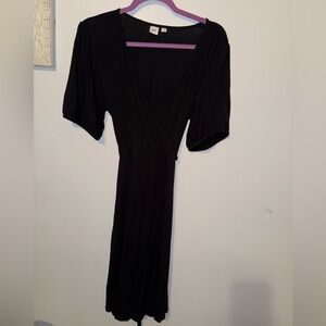 Gap M Black wrap dress